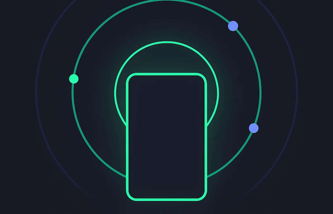 A page card with three concentric reach rings expanding outward and a few dots on the middle ring